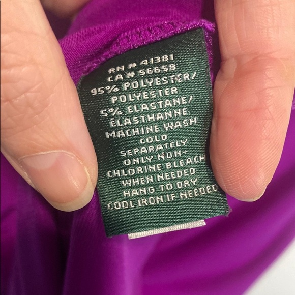 Ralph Lauren Purple Sheath Dress with Cowl Neck - Picture 6 of 8